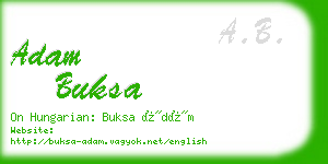 adam buksa business card